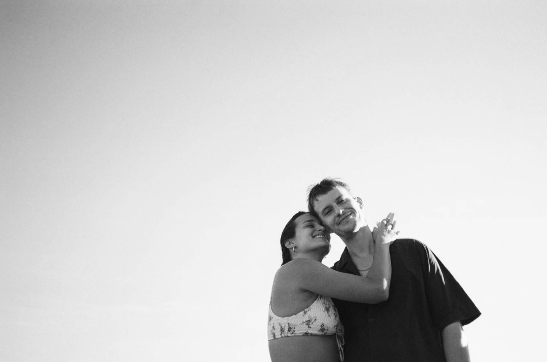 Zoe & Pete, black and white portrait
